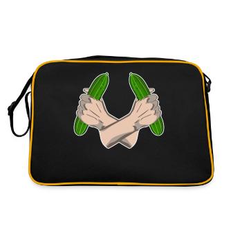 Concombre Potager Jardinier Concombres - Sac Retro - noir/or - Dos