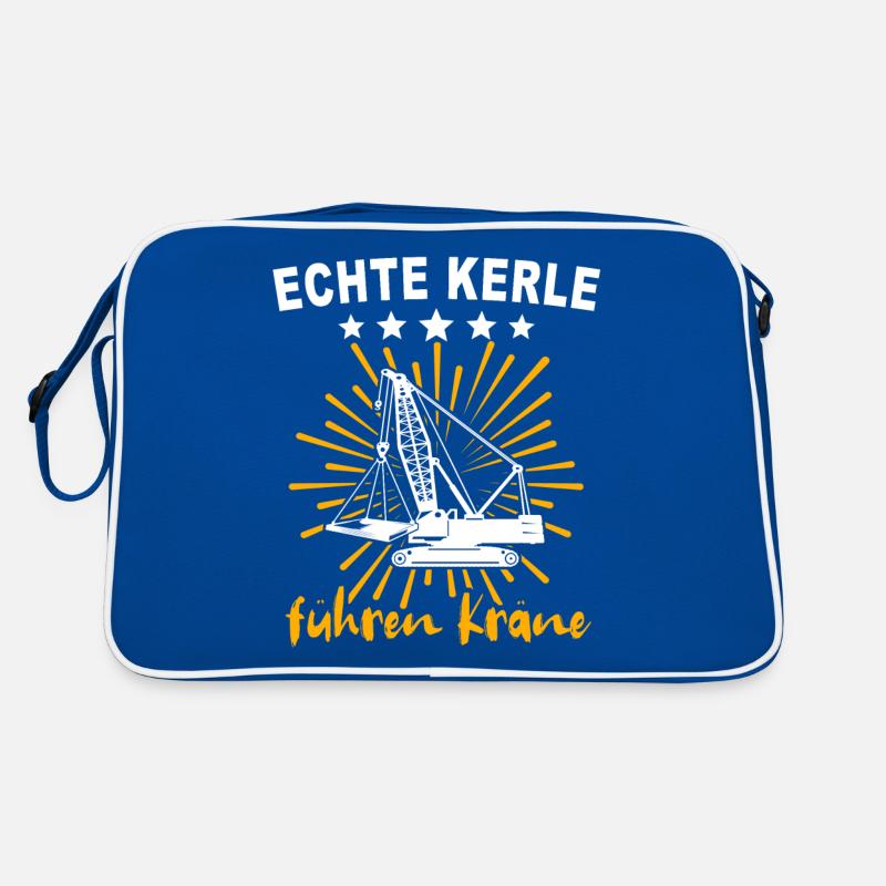 Kranführer Kranfahrer Kran Retro Tasche