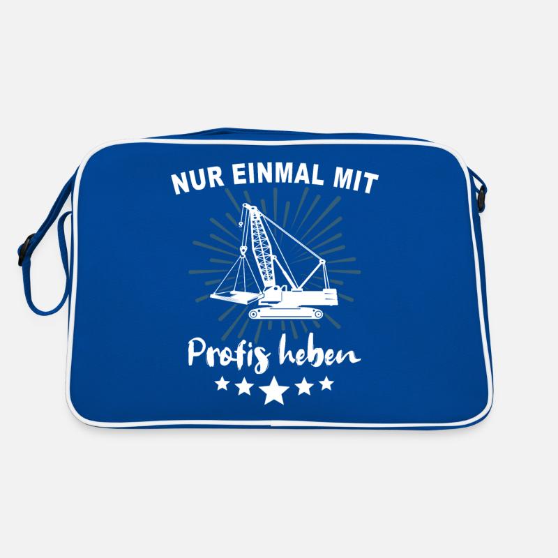 Kranführer Kranfahrer Kran Retro Tasche