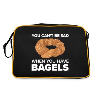 Bagel Food Gift Bagel - Sac Retro - noir/or - Dos