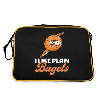 Bagel Food Gift Bagel - Sac Retro - noir/or - Dos