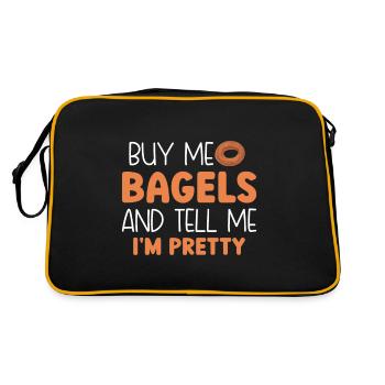 Bagel Food Gift Bagel - Sac Retro - noir/or - Dos