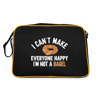 Bagel Food Gift Bagel - Sac Retro - noir/or - Dos