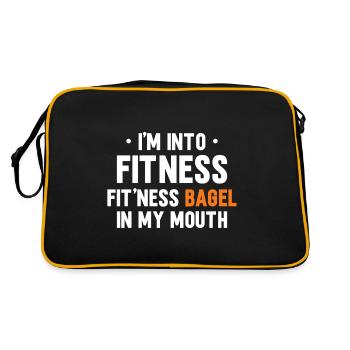 Bagel Food Gift Bagel - Sac Retro - noir/or - Dos
