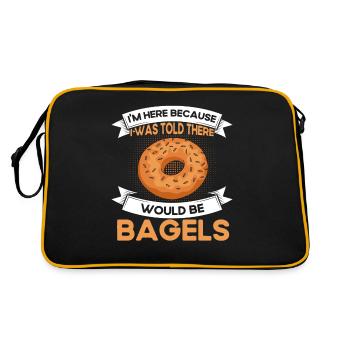 Bagel Food Gift Bagel - Sac Retro - noir/or - Dos