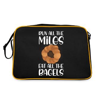 Bagel Food Gift Bagel - Sac Retro - noir/or - Dos