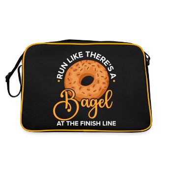 Bagel Food Gift Bagel - Sac Retro - noir/or - Dos