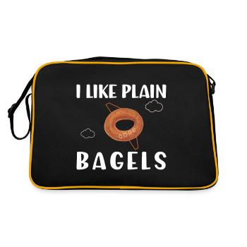 Bagel Food Gift Bagel - Sac Retro - noir/or - Dos