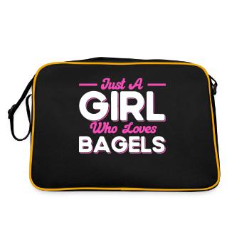 Bagel Food Gift Bagel - Sac Retro - noir/or - Dos