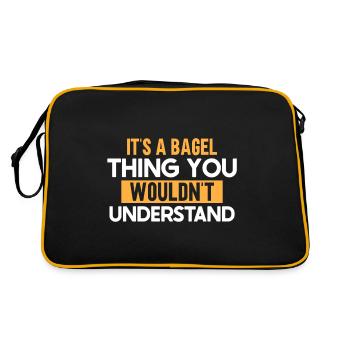Bagel Food Gift Bagel - Sac Retro - noir/or - Dos