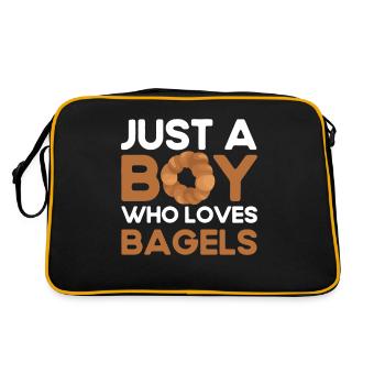 Bagel Food Gift Bagel - Sac Retro - noir/or - Dos