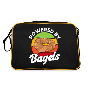 Bagel Food Gift Bagel - Sac Retro - noir/or - Dos