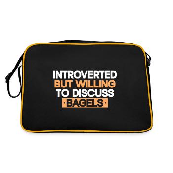 Bagel Food Gift Bagel - Sac Retro - noir/or - Dos