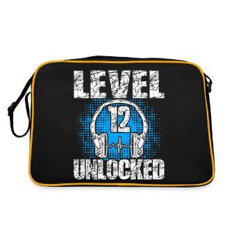 Niveau 12 Cadeau d’anniversaire débloqué 12 ans - Sac Retro - noir/or - Dos