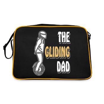 MANN EINRAD THE GLIDING DAD - Retro Tasche - Schwarz/Gold - Hinten