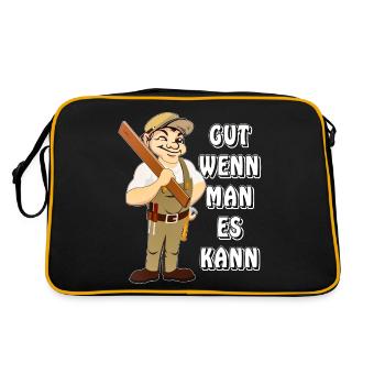 ZIMMERMANN GUT WENN MAN ES KANN - Retro Tasche - Schwarz/Gold - Hinten