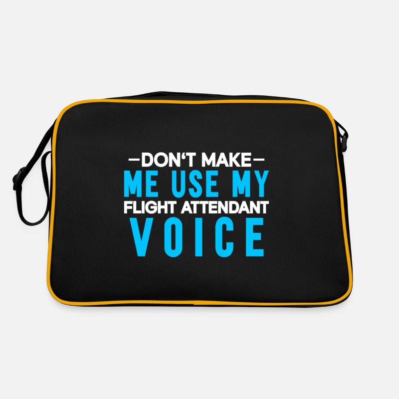 Flight Attendant Stewardess Cabin Crew - Retro Bag - black/gold