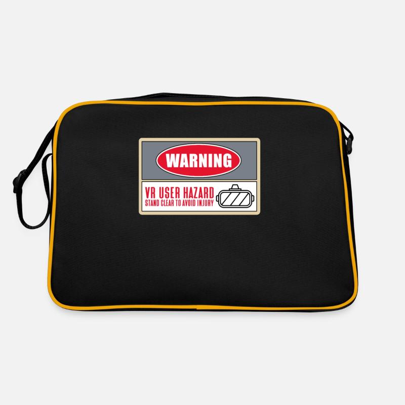 VR Virtual Reality - Retro Tasche - Schwarz/Gold
