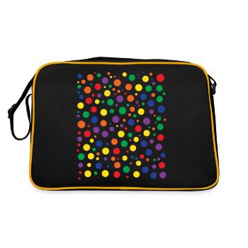 Motif à pois ludique Cercle coloré - Sac Retro - noir/or - Dos