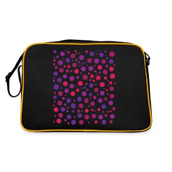 Motif à pois ludique Cercle rouge violet - Sac Retro - noir/or - Dos