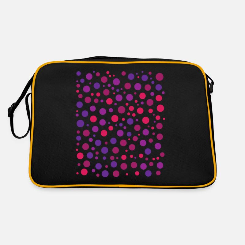 Playful Polka Dot Pattern Red Violet Circle Retro Bag