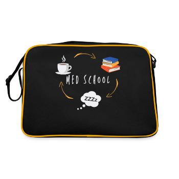 École de médecine Café Livres Sleep Doctor Interne - Sac Retro - noir/or - Dos
