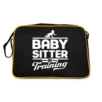 Baby-sitter Gift Babysitting Meilleure baby-sitter - Sac Retro - noir/or - Dos