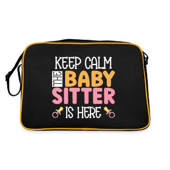 Baby-sitter Gift Babysitting Meilleure baby-sitter - Sac Retro - noir/or - Dos