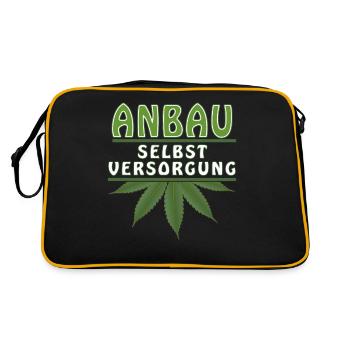ANBAU SELBSTVERSORGUNG - Retro Tasche - Schwarz/Gold - Hinten