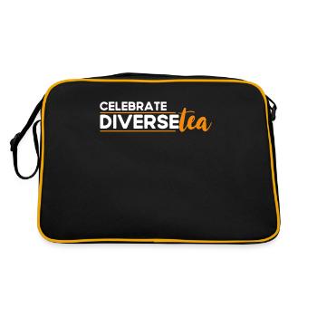 Buveur de thé Amateur de thé Cadeau Thé - Sac Retro - noir/or - Dos