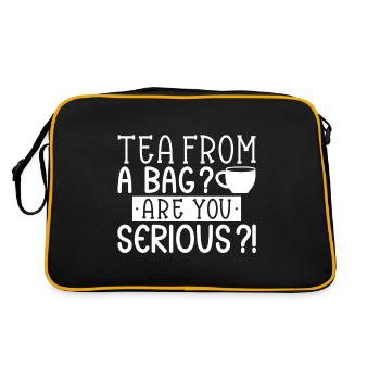 Teetrinker Teeliebhaber Geschenk Tee - Retro Tasche - Schwarz/Gold - Hinten