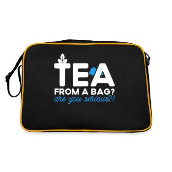 Buveur de thé Amateur de thé Cadeau Thé - Sac Retro - noir/or - Dos