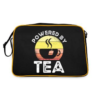 Buveur de thé Amateur de thé Cadeau Thé - Sac Retro - noir/or - Dos