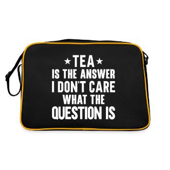 Tea Drinker Tea Lover Gift Tea - Retro Bag - black/gold - Back