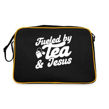 Tea Drinker Tea Lover Gift Tea - Retro Bag - black/gold - Back