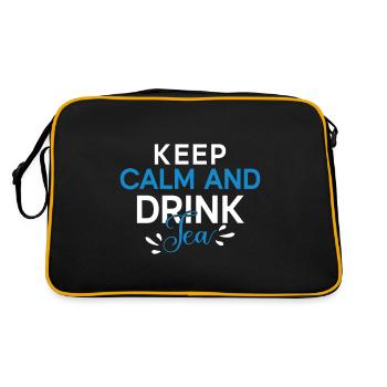 Teetrinker Teeliebhaber Geschenk Tee - Retro Tasche - Schwarz/Gold - Hinten