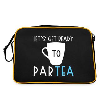 Tea Drinker Tea Lover Gift Tea - Retro Bag - black/gold - Back