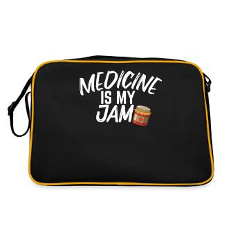Medizin Ist Mein Jam Doctor Hospital Polyclinic - Retro Tasche - Schwarz/Gold - Hinten