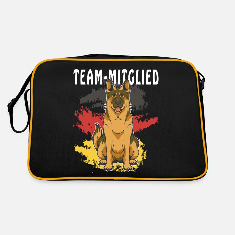 DEUTSCHER SCHÄFERHUND TEAM-MITGLIED Retro Tasche