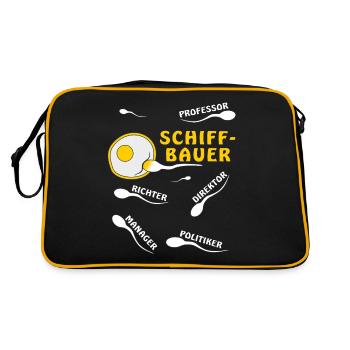 SCHIFFBAUER - Retro Tasche - Schwarz/Gold - Hinten