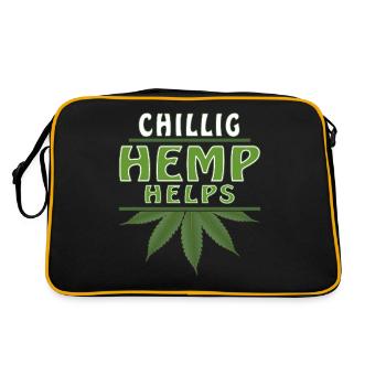 CHILLIG HEMP HELPS - Retro Tasche - Schwarz/Gold - Hinten
