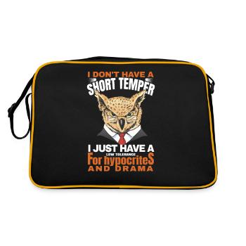Je n’ai qu’une faible tolérance au drame hypocrite - Sac Retro - noir/or - Dos