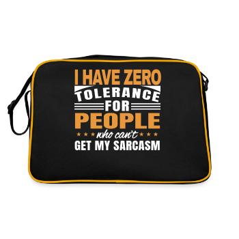 Tolérance zéro pour les personnes qui ont mon sarcasme - Sac Retro - noir/or - Dos