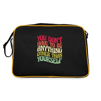 Hippie Peace Flower Power Love Peace Gift - Retro Bag - black/gold - Back