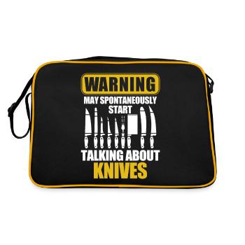 Butcher Cadeau Boucher Boucher Maître Boucher - Sac Retro - noir/or - Dos