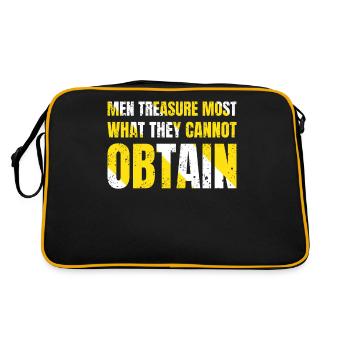 Schätzen Das Beste Was Sie Nicht Erhalten Können - Retro Tasche - Schwarz/Gold - Hinten