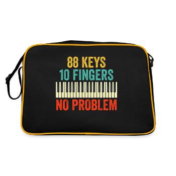 88 Keys Keyboard Piano Player Kids Piano Lover - Retro Bag - black/gold - Back
