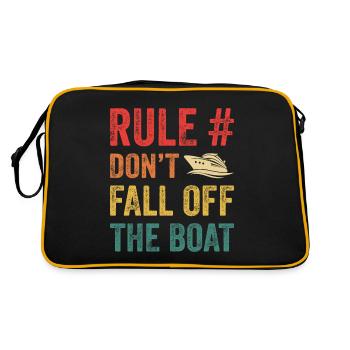 Lustige Kreuzfahrt Bootsfahrt Sommerreise Retro - Retro Tasche - Schwarz/Gold - Hinten