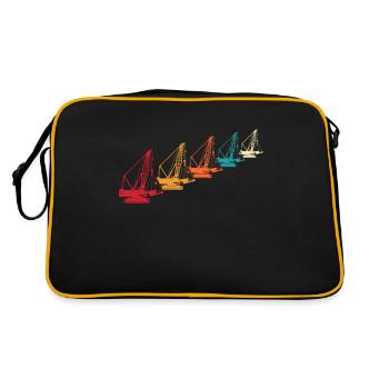 Crane Operator Crane Crane Driver - Retro Bag - black/gold - Back