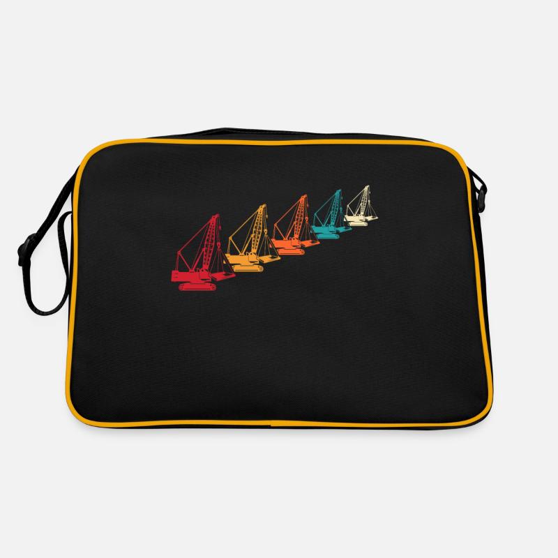Kranführer Kran Kranfahrer Retro Tasche